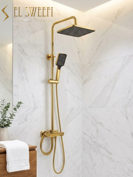 خلاط بيانو بالمسطرة جراي سباركل رقم 7755 ذهبي