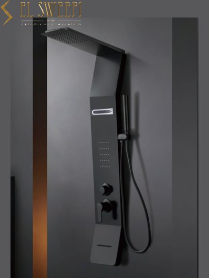 شاور بانيل (5 في 1) ديجيتال باللون الأسود المطفي